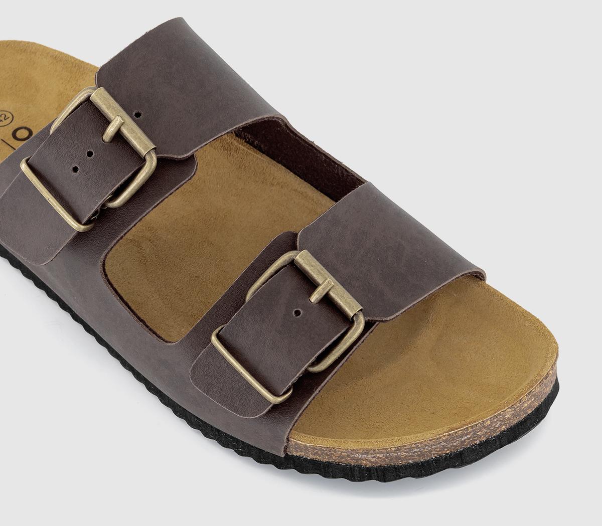 OFFICELivingstone Double Strap Footbeds Sandals OFFICELivingstone Double Strap Footbeds SandalsBrown