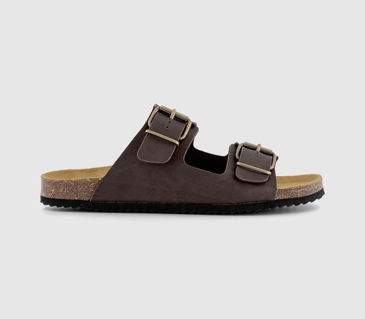 Livingstone Double Strap Footbeds Sandals Brown
