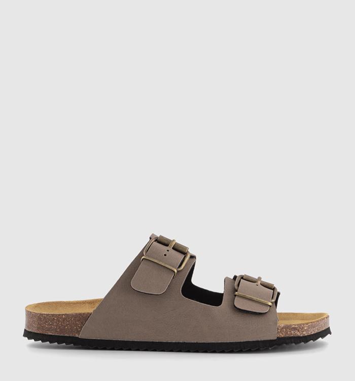 OFFICE Livingstone Double Strap Footbed Sandals Taupe