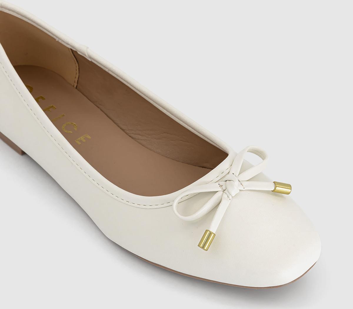 OFFICEFlora Bow Detail Ballet Pumps OFFICEFlora Bow Detail Ballet PumpsCream