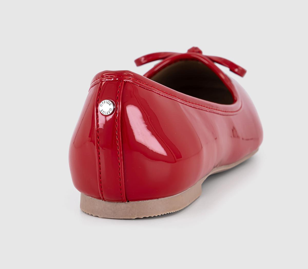 OFFICEFlora Bow Detail Ballet Pumps OFFICEFlora Bow Detail Ballet PumpsRed Patent