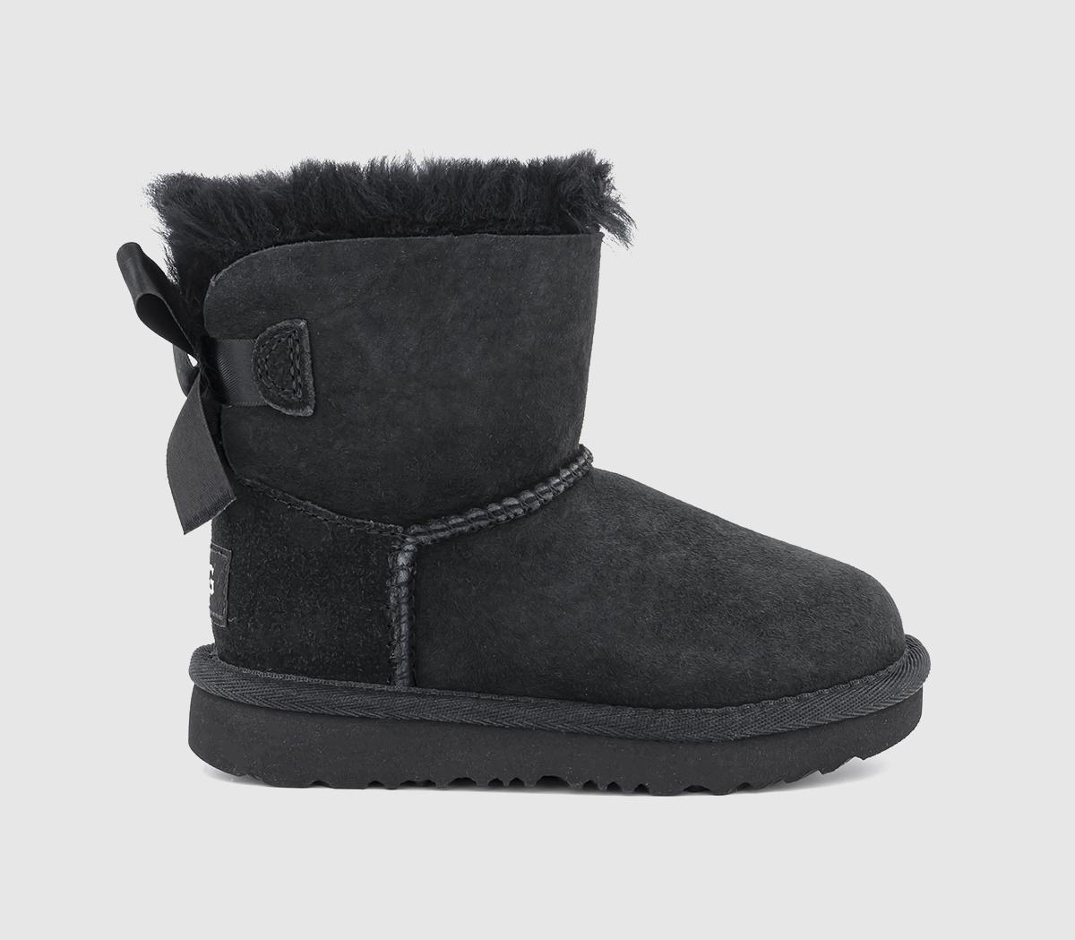 UGG Toddler Mini Bailey Bow II Boots Black Unisex