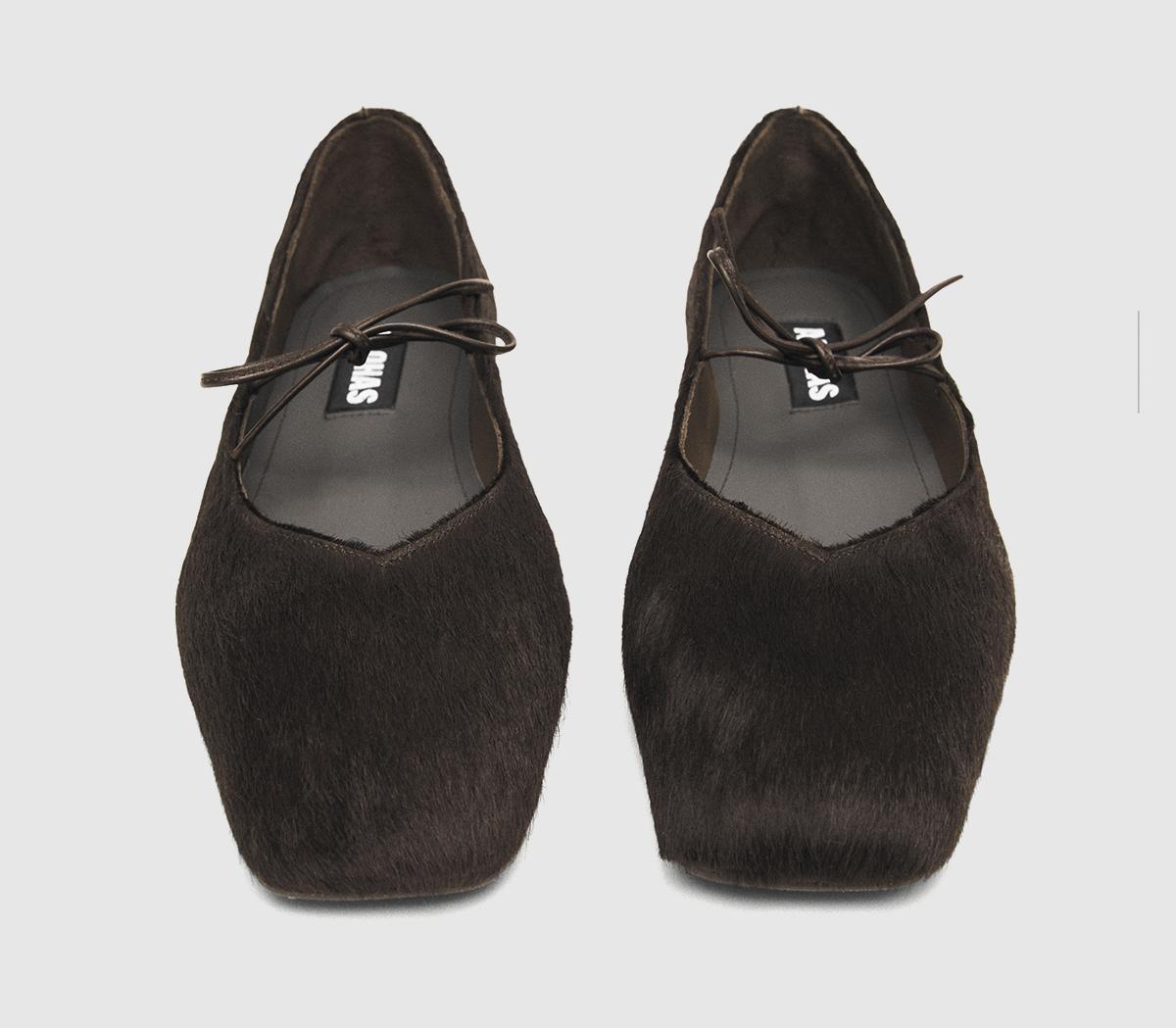 ALOHASSway Ballet Pumps ALOHASSway Ballet PumpsDark Brown Hairy
