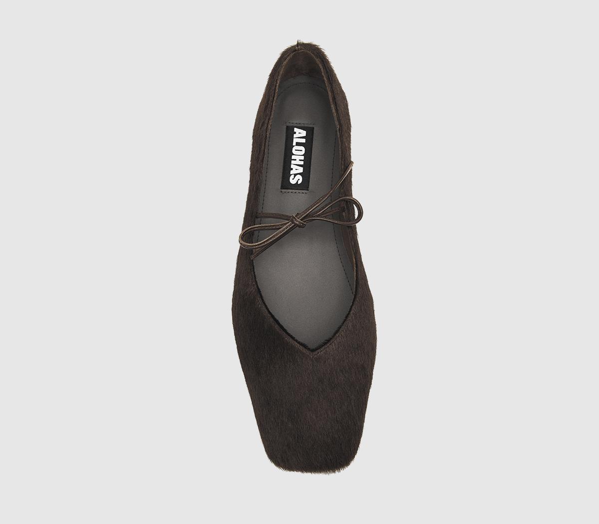ALOHASSway Ballet Pumps ALOHASSway Ballet PumpsDark Brown Hairy