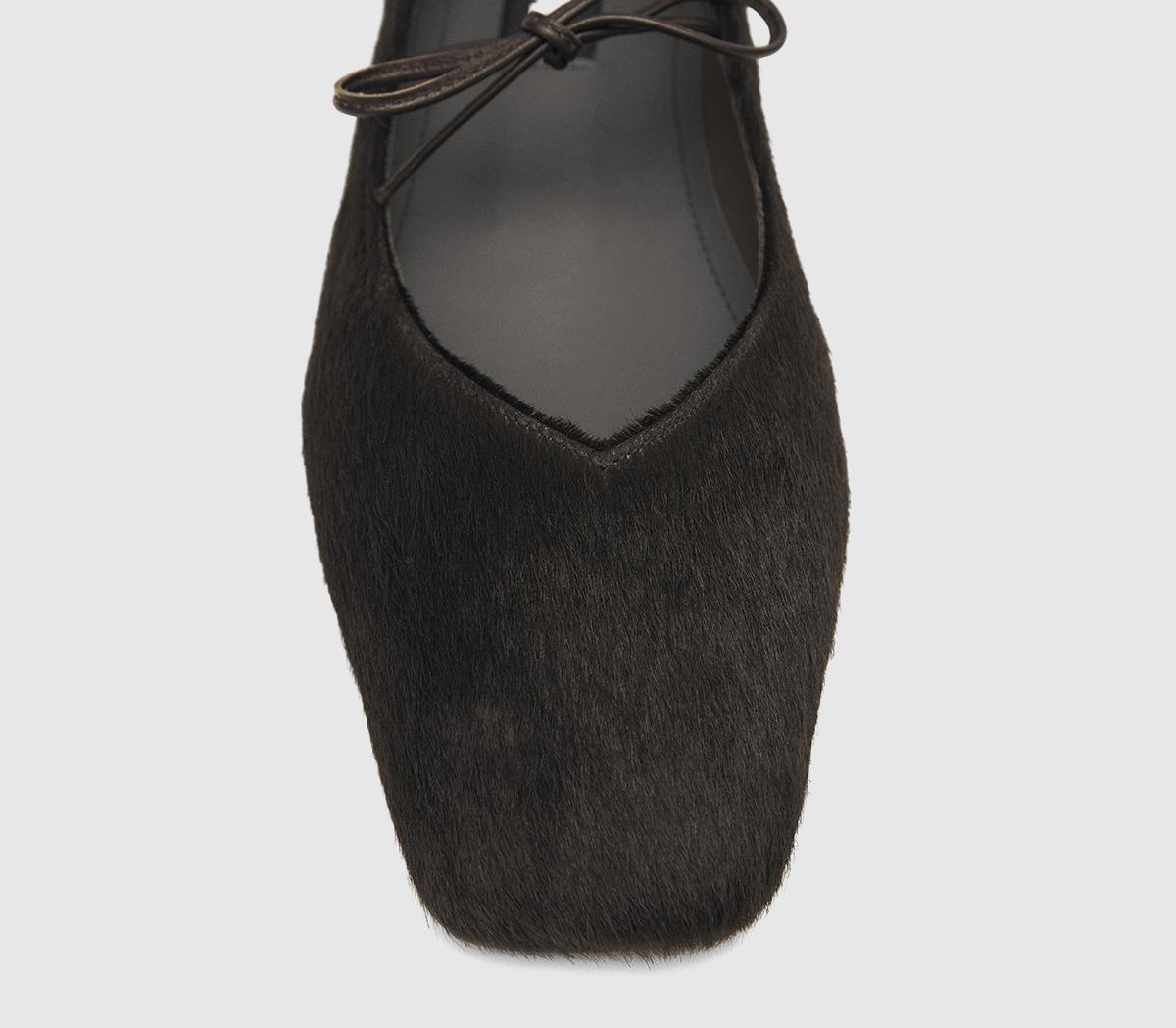 ALOHASSway Ballet Pumps ALOHASSway Ballet PumpsDark Brown Hairy