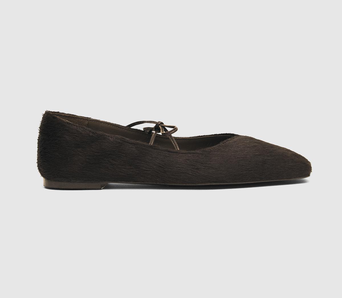 ALOHASSway Ballet Pumps ALOHASSway Ballet PumpsDark Brown Hairy