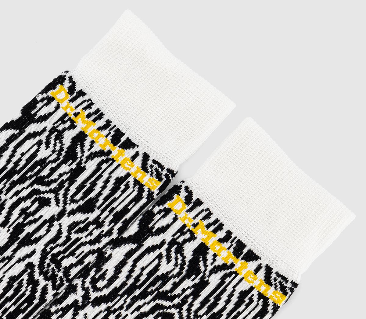 Dr. MartensJacquard Zebra SocksBlack White