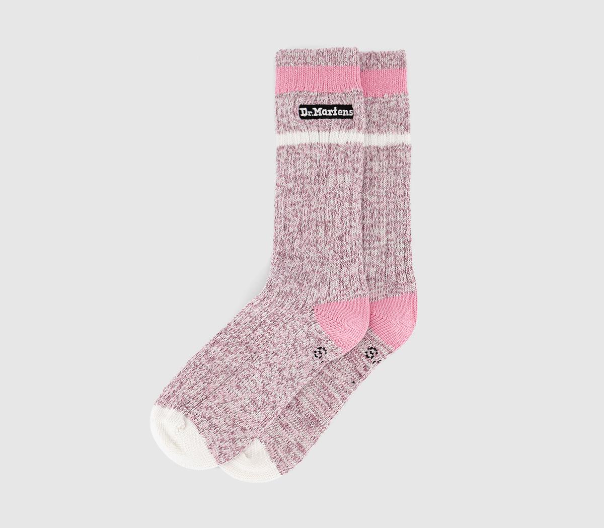Dr. Martens Marl Socks Cool Grey Pink, M/l