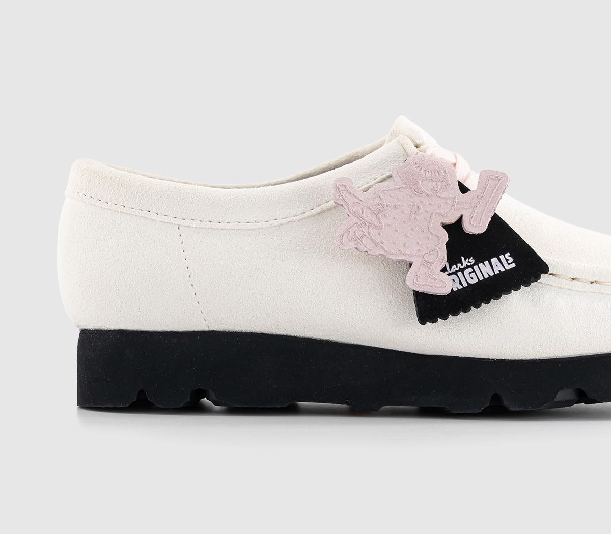 Clarks OriginalsPaper Girl WallabeesWhite Black