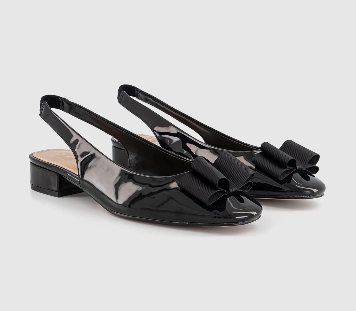 OFFICEFiesta Bow Slingback Ballet Pumps OFFICEFiesta Bow Slingback Ballet PumpsBlack Patent