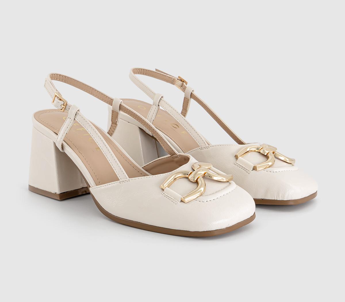 OFFICEMarnie Snaffle Trim Sling Court HeelsOff White