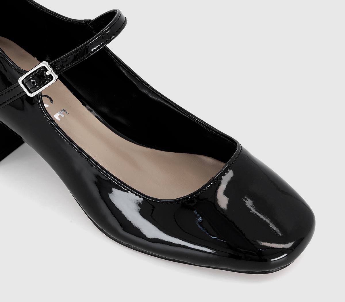 OFFICEMagnolia Single Strap Mary Jane Block Heels OFFICEMagnolia Single Strap Mary Jane Block HeelsBlack Patent