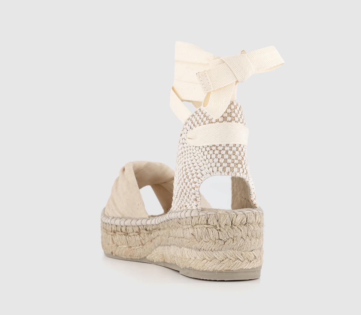Gaimo for OFFICETango Twisted Platform SandalsCream Canvas