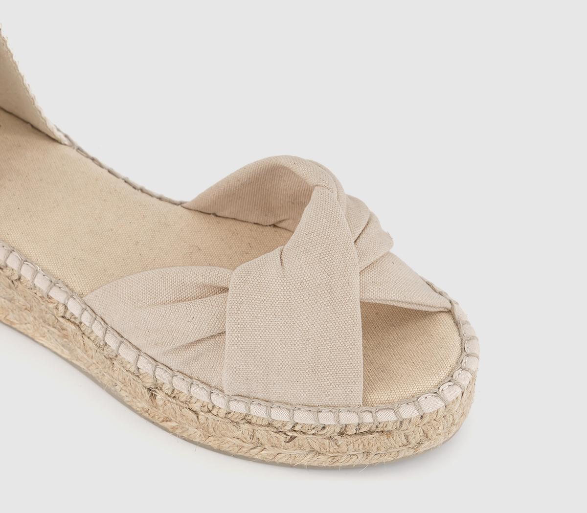 Gaimo for OFFICETango Twisted Platform SandalsCream Canvas