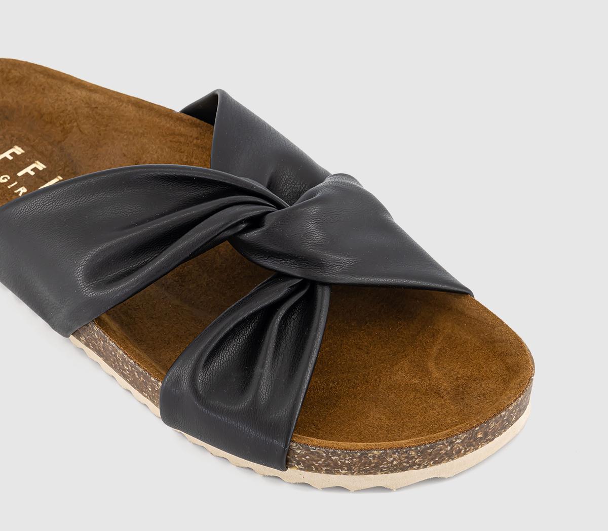 OFFICESustain Twist Knot Footbed Sandals OFFICESustain Twist Knot Footbed SandalsBlack