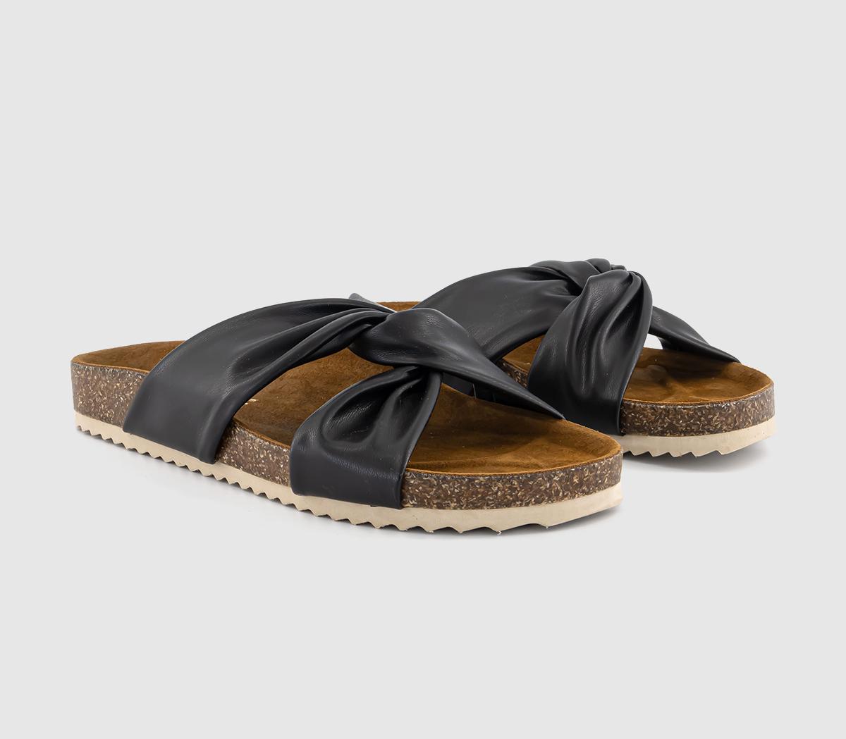 OFFICESustain Twist Knot Footbed Sandals OFFICESustain Twist Knot Footbed SandalsBlack