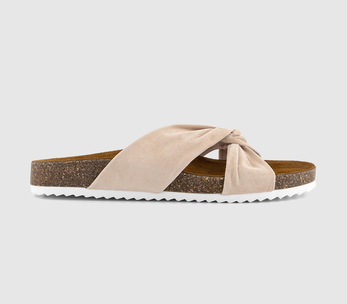 OFFICESustain Twist Knot Footbed Sandal OFFICESustain Twist Knot Footbed SandalLight Beige Suede