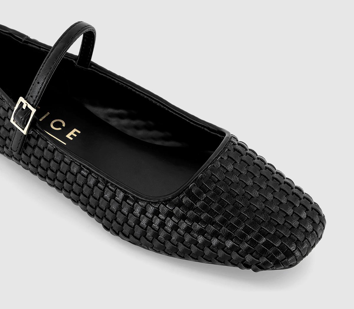 OFFICEFolk Woven Mary Jane Ballet PumpsBlack