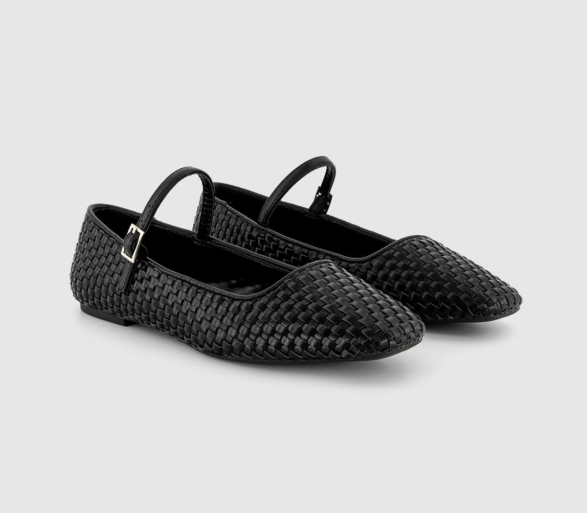 OFFICEFolk Woven Mary Jane Ballet PumpsBlack