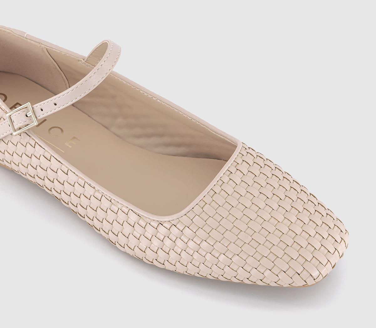 OFFICEFolk Woven Mary Jane Ballet Pumps OFFICEFolk Woven Mary Jane Ballet PumpsOff White