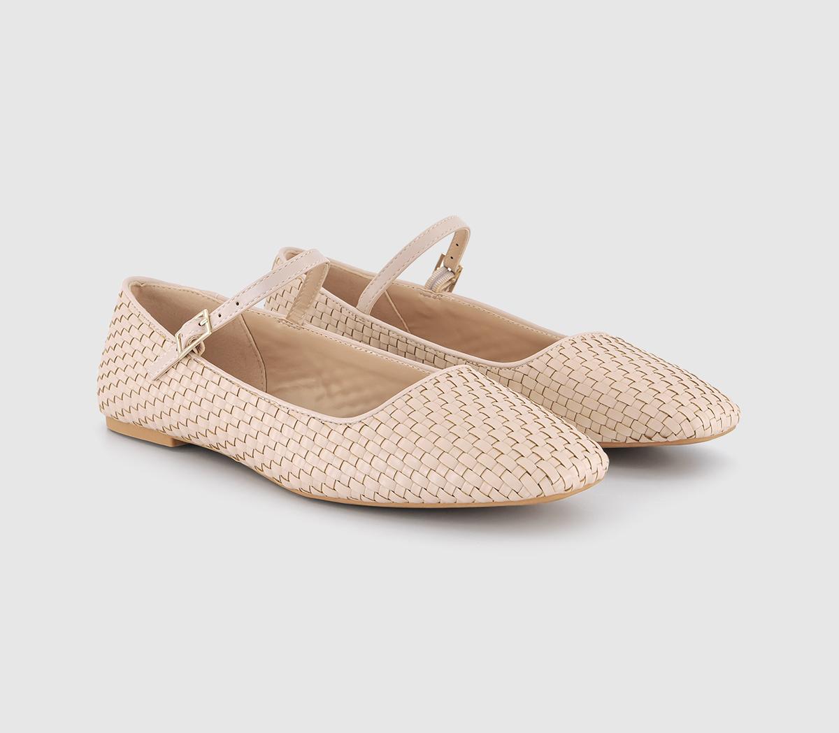 OFFICEFolk Woven Mary Jane Ballet Pumps OFFICEFolk Woven Mary Jane Ballet PumpsOff White