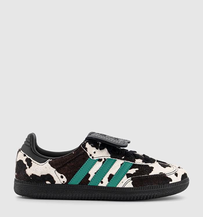 adidas Samba LT Trainers Black Green Cow Print