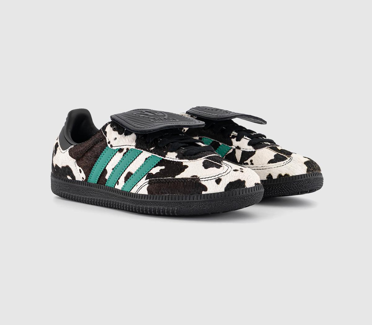 adidasSamba LT TrainersBlack Green Cow Print