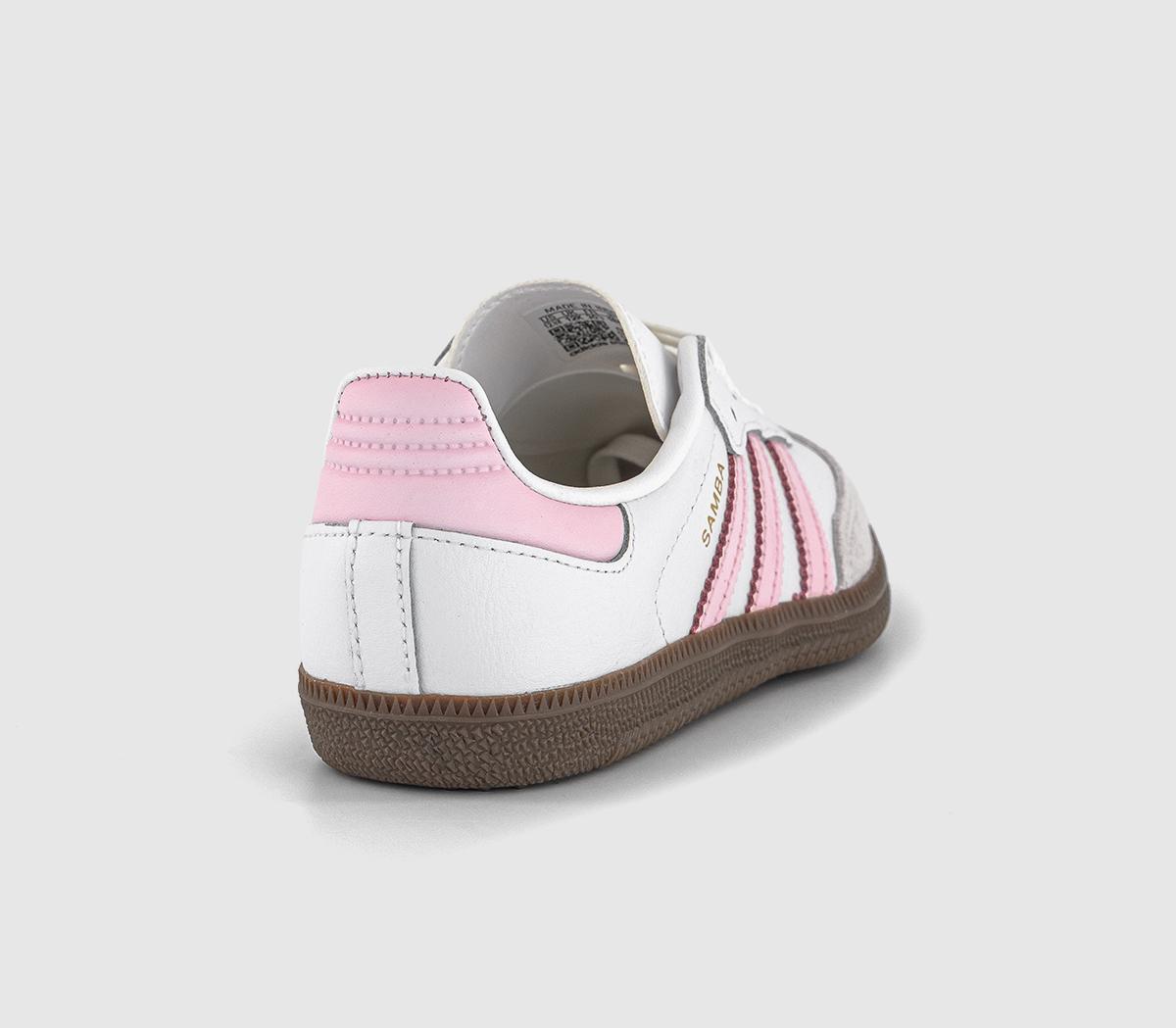 adidasSamba OG Youth TrainersWhite Clear Pink Gum