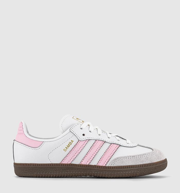 adidas Samba OG Youth Trainers White Clear Pink Gum