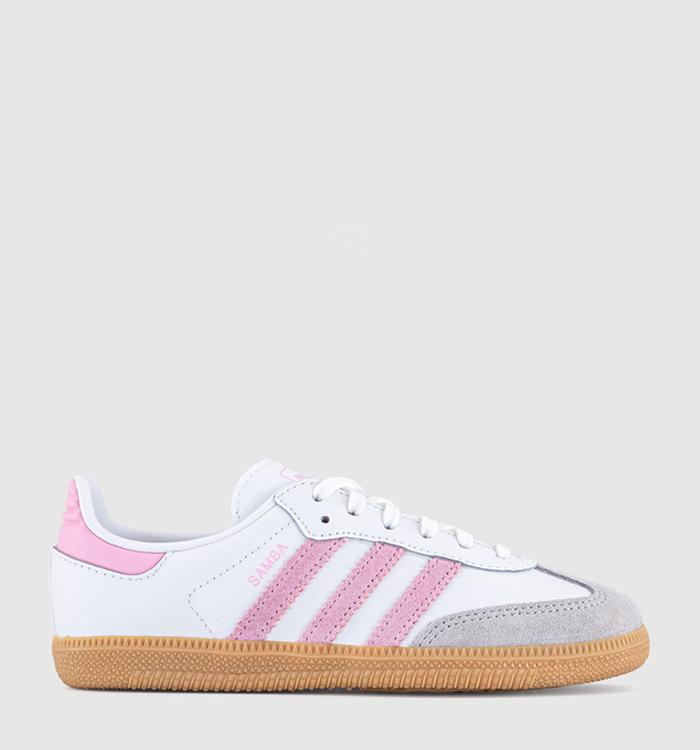adidas Samba OG Youth Trainers White Light Pink Gum
