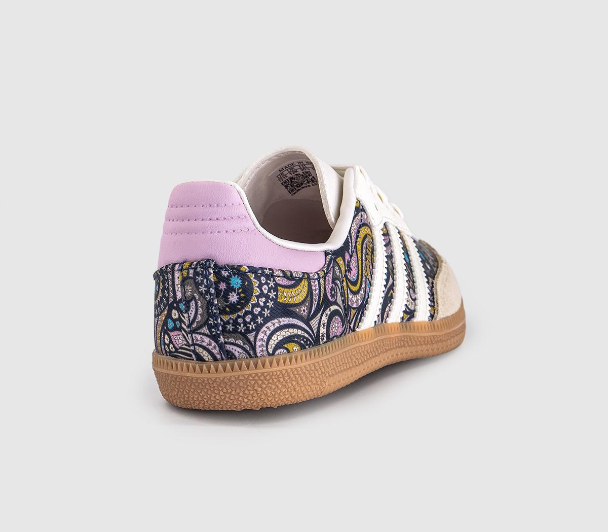 adidasadidas x Liberty London Samba OG Youth TrainersWhite Orchid Fusion Liberty