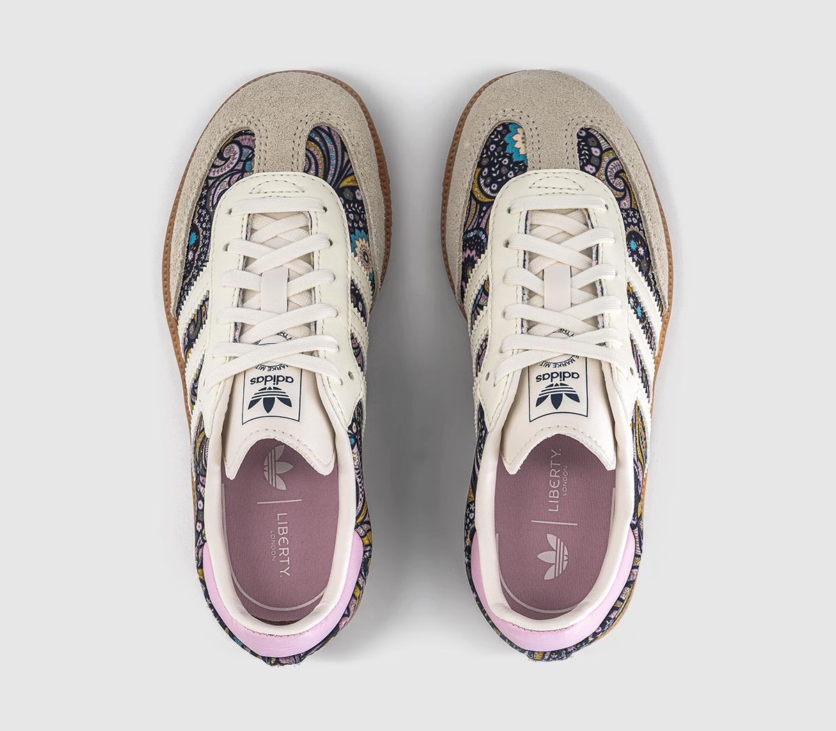 adidasadidas x Liberty London Samba OG Youth TrainersWhite Orchid Fusion Liberty