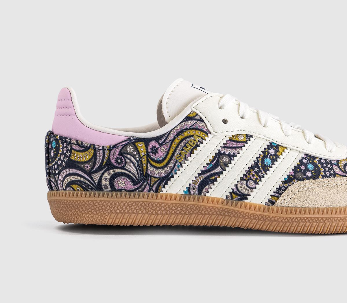 adidasadidas x Liberty London Samba OG Youth TrainersWhite Orchid Fusion Liberty