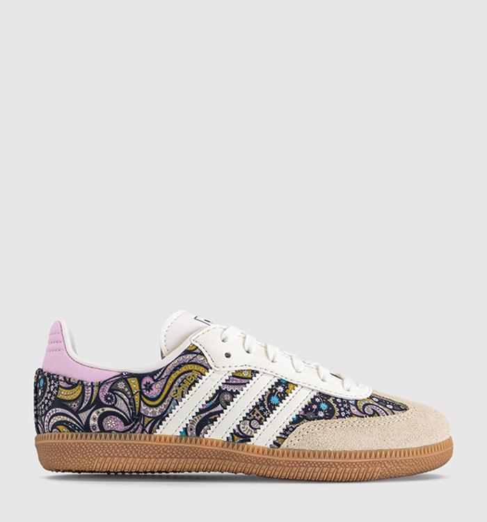 adidas adidas x Liberty London Samba OG Youth Trainers White Orchid Fusion Liberty