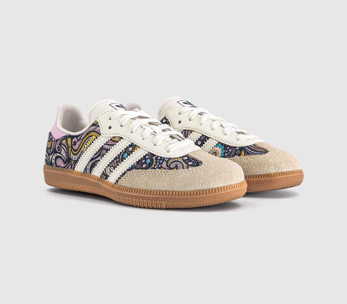 adidasadidas x Liberty London Samba OG Youth TrainersWhite Orchid Fusion Liberty