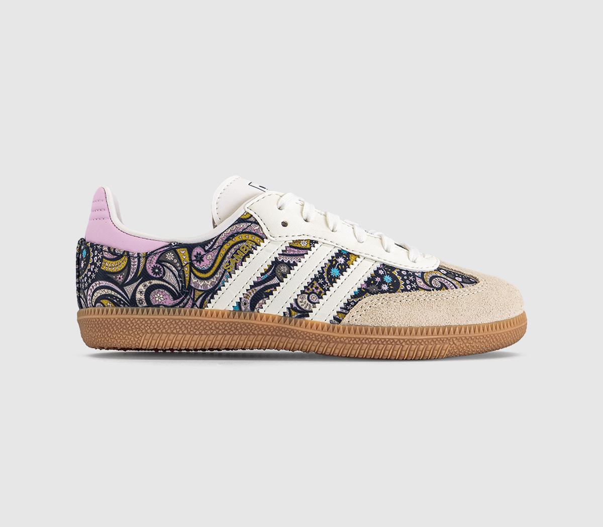 adidasadidas x Liberty London Samba OG Youth TrainersWhite Orchid Fusion Liberty