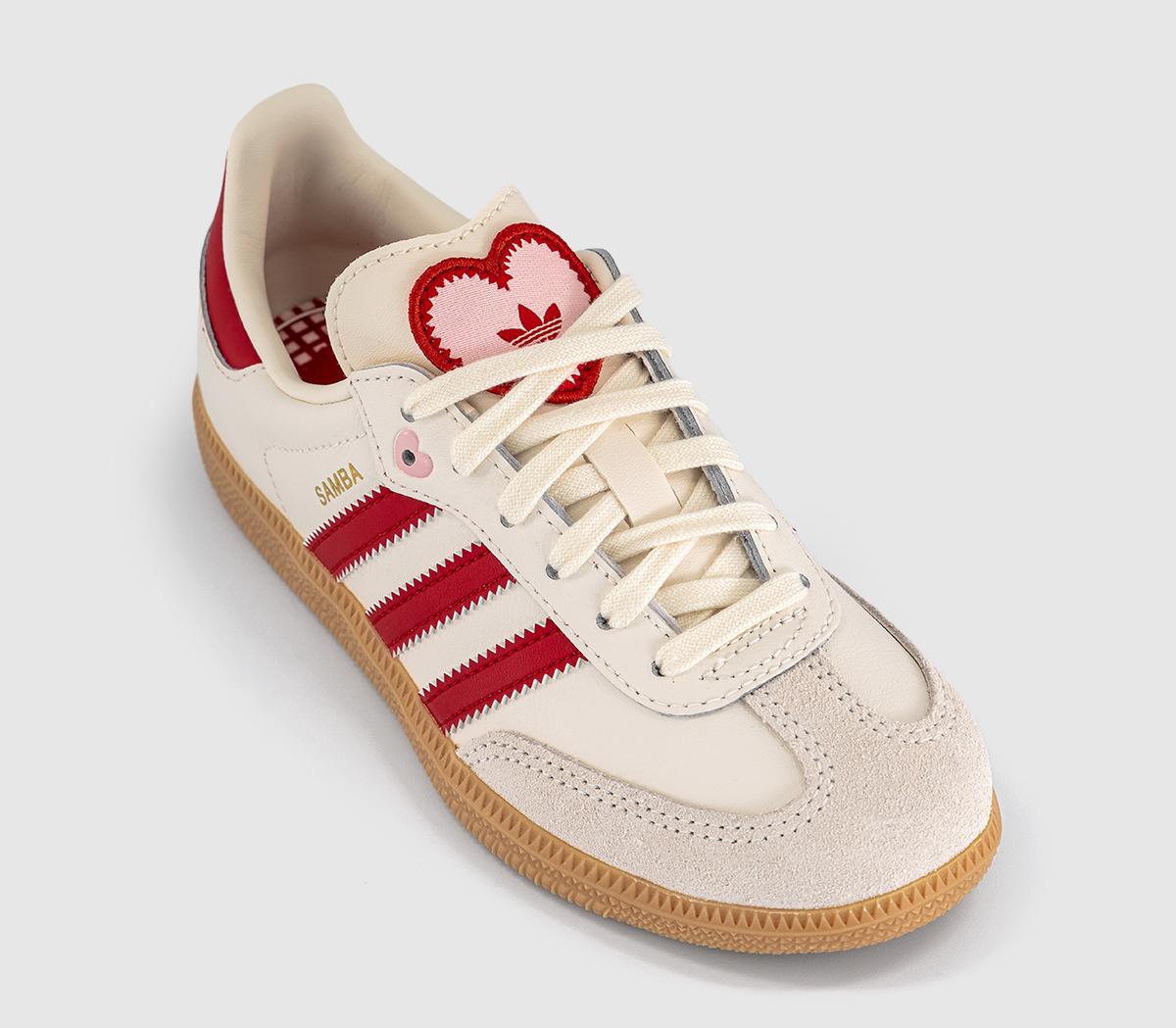 adidasSamba OG Youth TrainersCream White Better Scarlet Gum