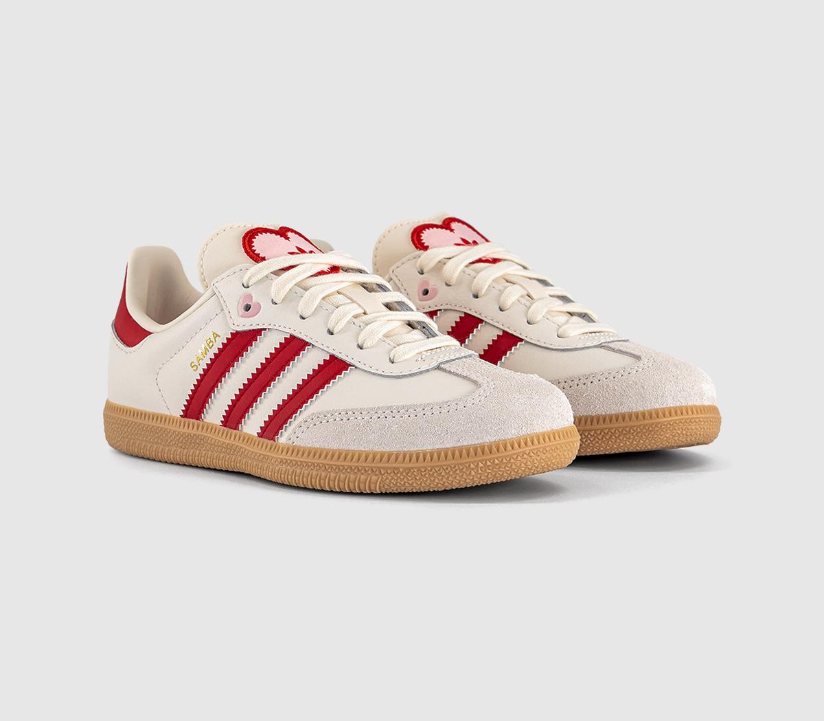 adidasSamba OG Youth TrainersCream White Better Scarlet Gum