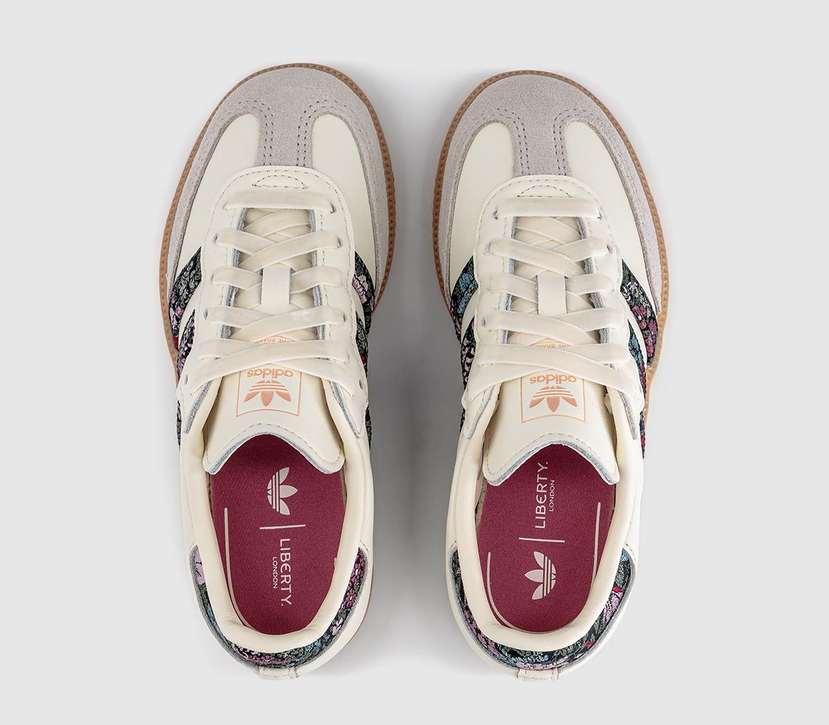 adidasSamba OG Youth TrainersLiberty Cream White Dual Magenta
