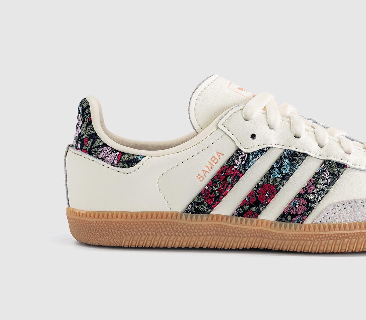 adidasSamba OG Youth TrainersLiberty Cream White Dual Magenta