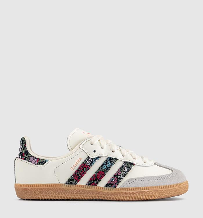 adidas Samba OG Youth Trainers Liberty Cream White Dual Magenta