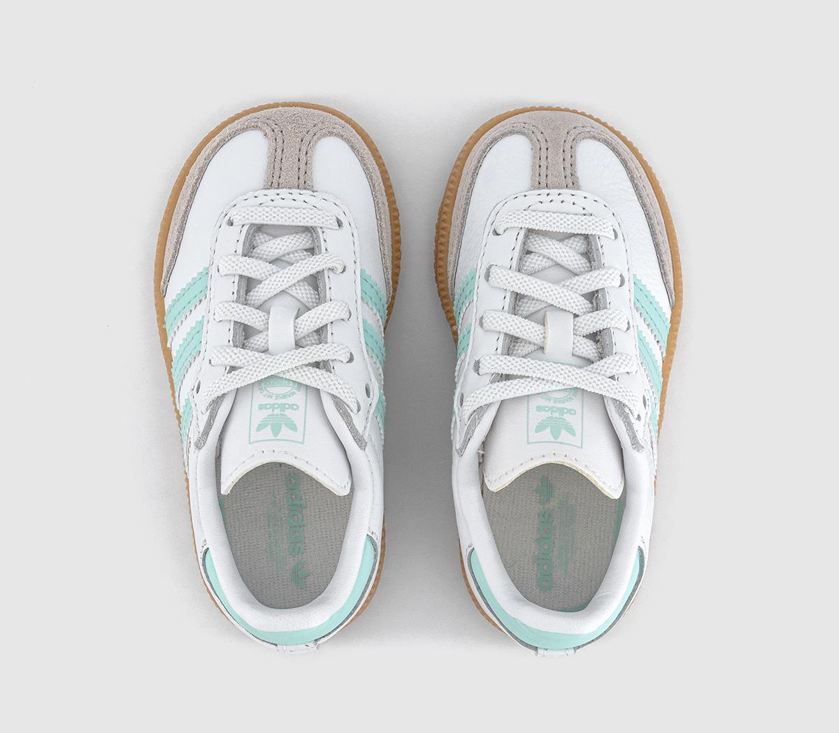 adidas Samba OG Infant Trainers adidas Samba OG Infant Trainers White Semi Flash Aqua Gum