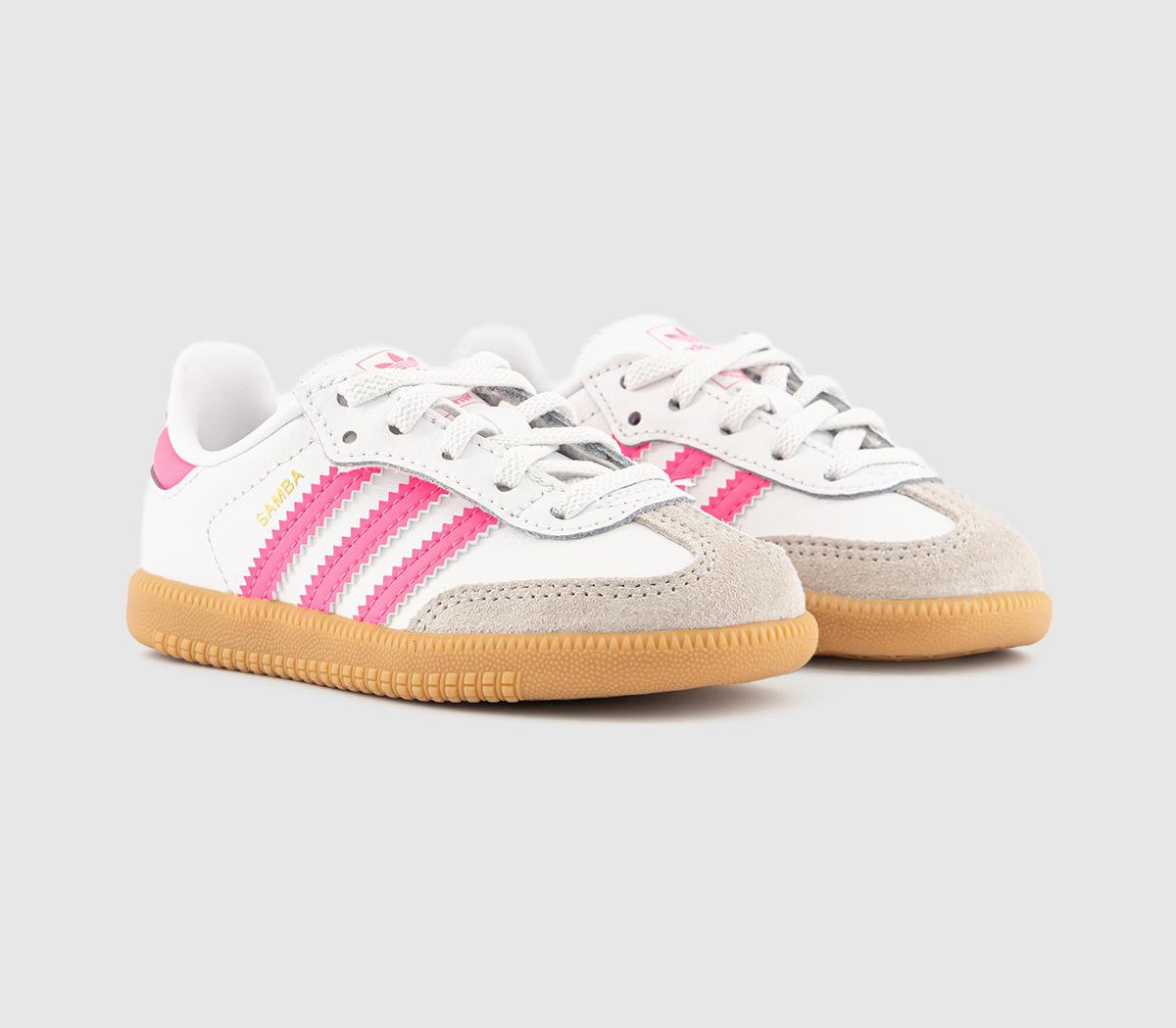 adidasSamba OG Infant Trainers adidasSamba OG Infant TrainersWhite Lucid Pink Gum