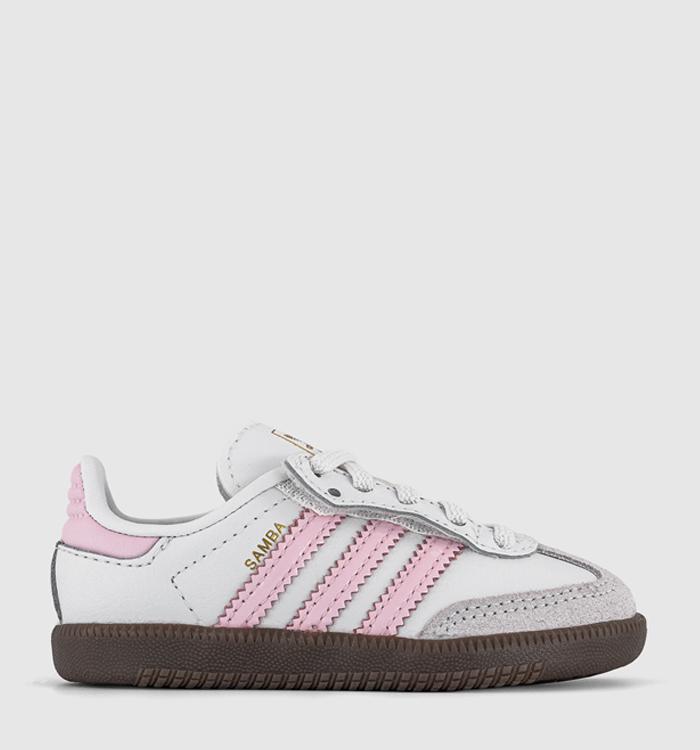 adidas Samba OG Infant Trainers White Clear Pink Gum