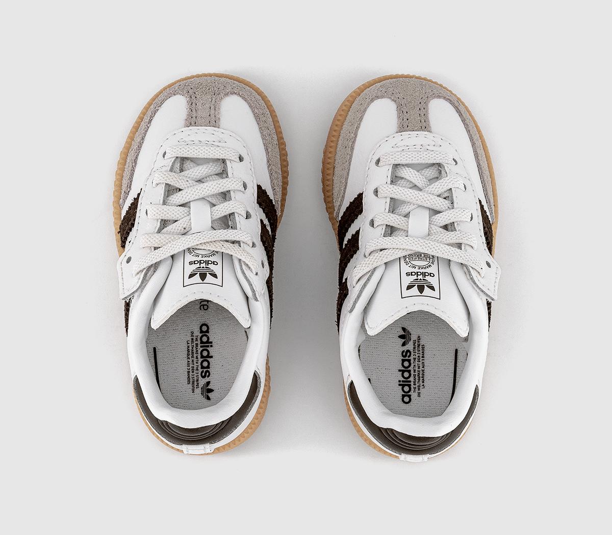 adidasSamba OG Infant TrainersWhite Aurora Cofee Gum