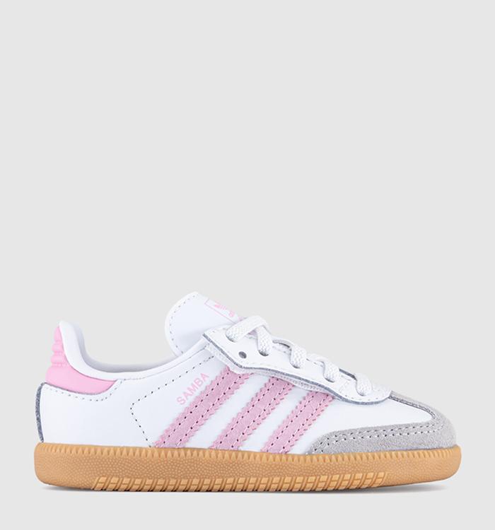adidas Samba OG Infant Trainers White Light Pink Gum