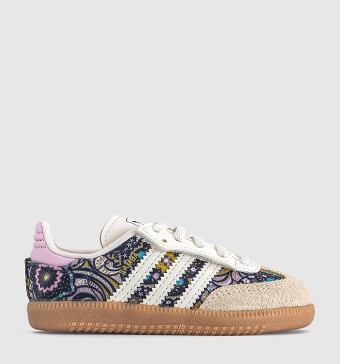 adidas adidas x Liberty London Samba OG Infant Trainers White Orchid Fusion Liberty