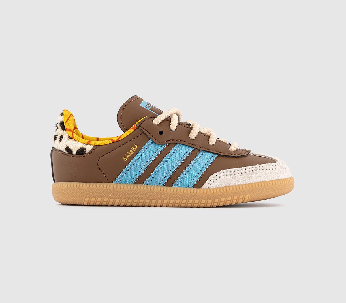 adidasSamba OG Toy Story Infant Trainers adidasSamba OG Toy Story Infant TrainersPreloved Brown Preloved Blue Alumina