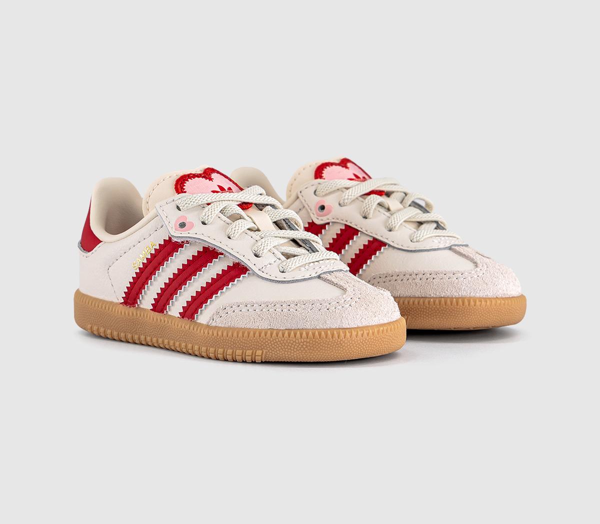 adidasSamba OG Infant TrainersCream White Better Scarlet Gum