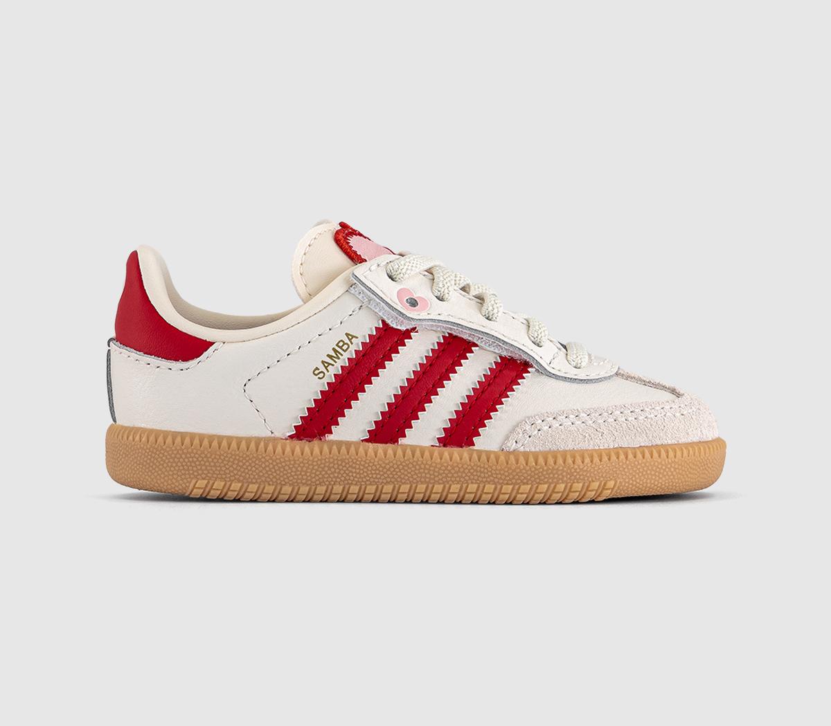 Adidas Samba Og  Trainers Cream White Better Scarlet Gum  Natural in Kids  Size 7, Office Shoes